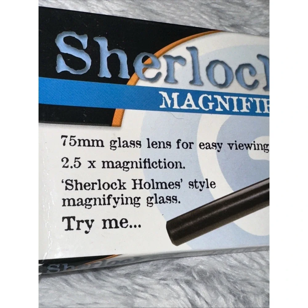 Sherlock Magnifier 75mm Classic Style Toy Glass 2.5x Magnification for 7+ Ages‎